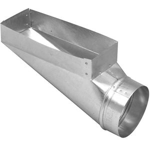 Imperial GV0662-C Galvanized Register End Boot, 30-Gauge, 2-1/4" x 12" x 6"