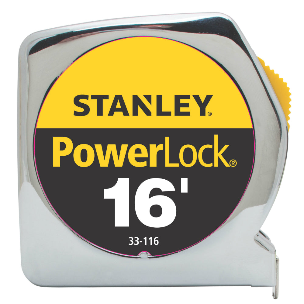 Stanley® 33-116 PowerLock® Classic Tape Rule, 3/4" x 16', Chrome