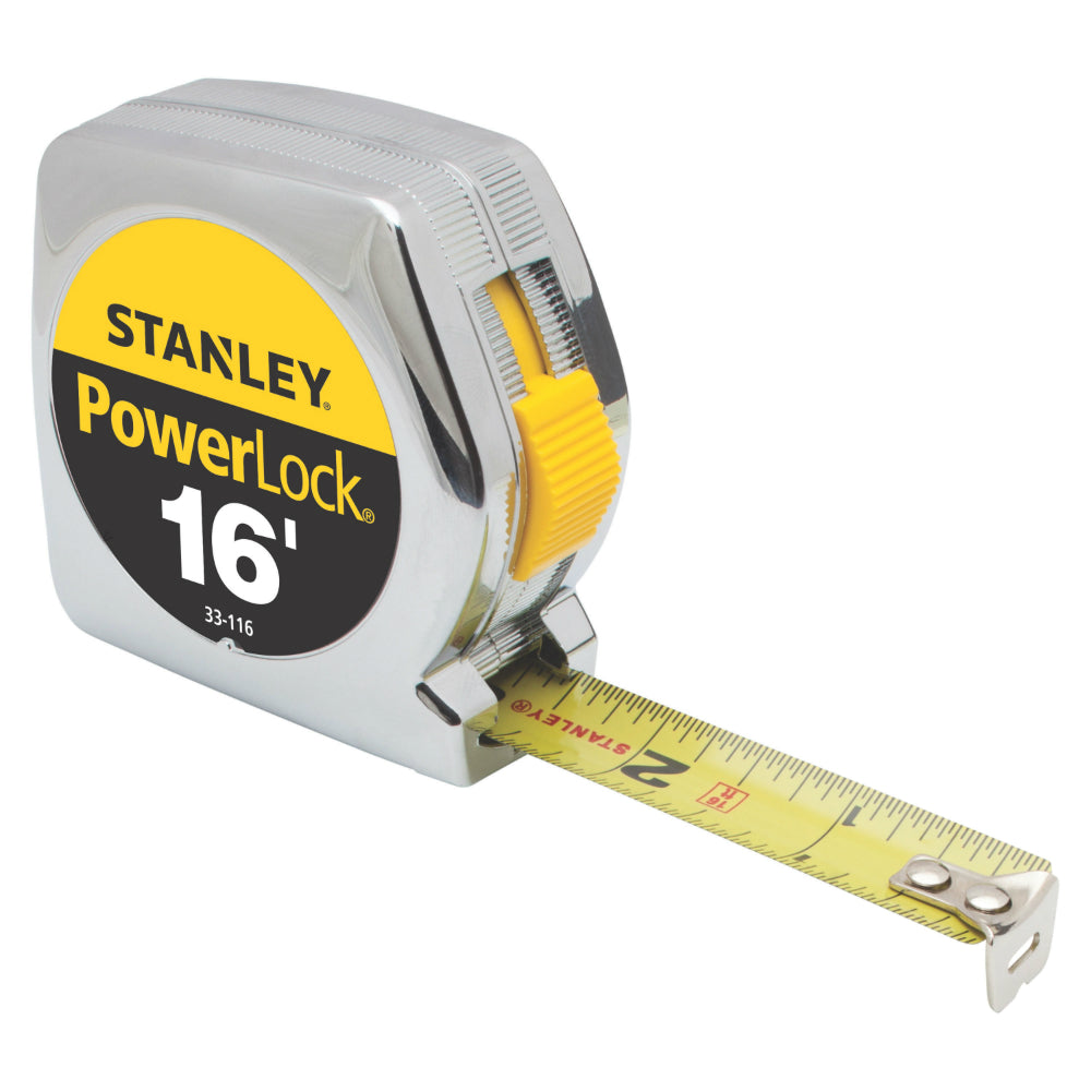 Stanley® 33-116 PowerLock® Classic Tape Rule, 3/4" x 16', Chrome