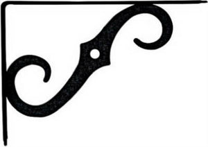 National Hardware® N229-450 Ornamental Shelf Bracket, 10" x 7", Antique Black