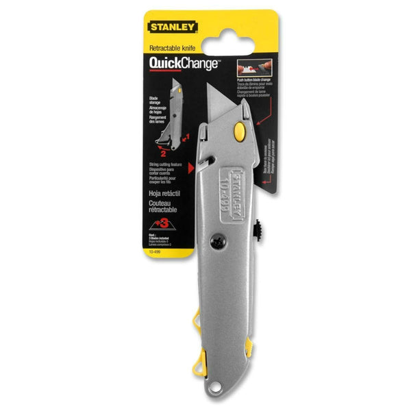 Stanley 10-499 QuickChange Retractable Utility Knife, Grey, 6-3/8 in