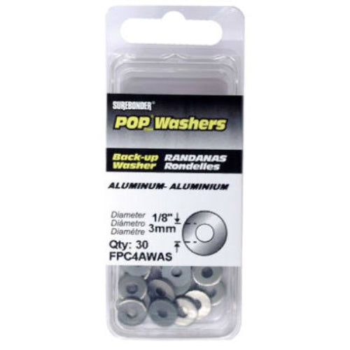Surebonder® FPC4AWAS Aluminum Washer, 1/8" Dia., 30-Pack