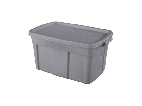 Rubbermaid® RMRT310001 Roughneck Storage Box Tote, 31 Gallon, Steel Gray