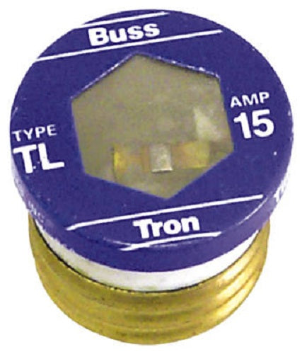 Cooper Bussmann TL-15PK4 Type TL Plug Fuse, 15 Amp, 125 Volts, 4-Pack