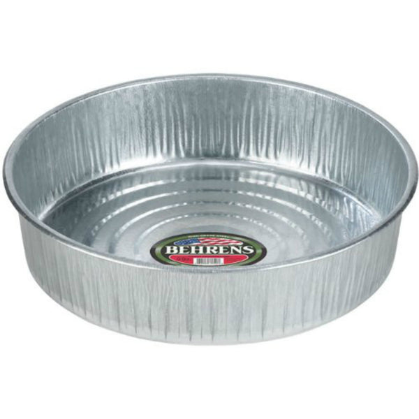 Behrens 2168 Seamless Galvanized Drain/Utility Hog Pan, 3 Gallon