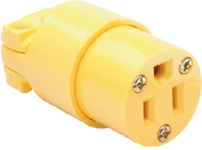Pass & Seymour Commerical Grade Connector, 15A, 125V, Yellow