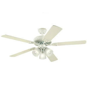 Westinghouse 78627-6548 Vintage Five-Blade Indoor Ceiling Fan, 52", White
