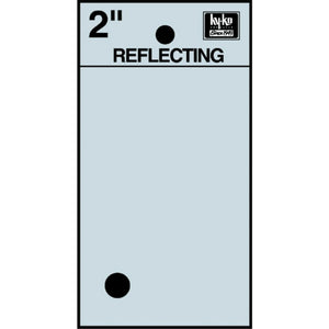 Hy-Ko RV-25/. Reflective Adhesive Vinyl Period (.) Symbol, 2", Black/Silver