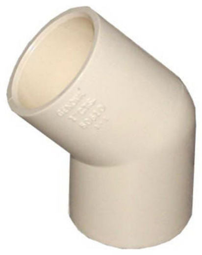 Genova 50605 CPVC 45-Degree Elbow, Slip x Slip, 1/2"