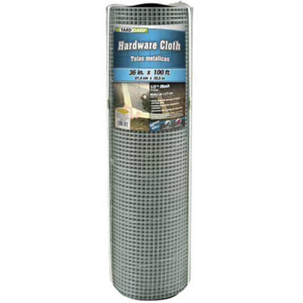 YardGard 308243B Galvanized Hardware Cloth, 19-Gauge, 1/2" Mesh, 36" x 100'