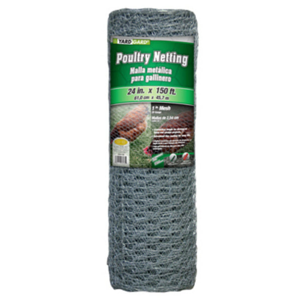 YardGard® 308413B Galvanized Poultry Netting, 20-Gauge, 1" Mesh, 24" x 150'
