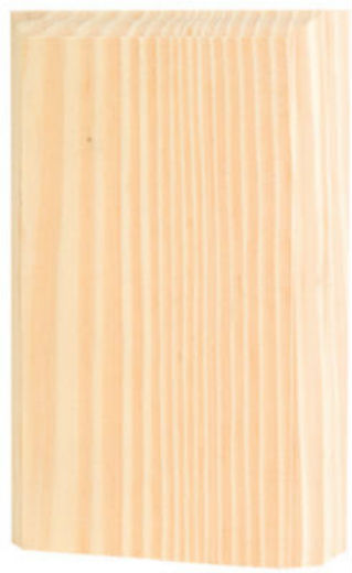 Waddell BTB-35-OAK Oak Base Trim Block Corner Moulding, 6" x 3.75" x 1"