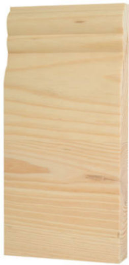 Waddell BTBC-35 Center Base Trim Block Corner Moulding, 8" x 3.75" x 1"
