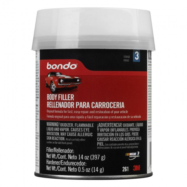 Bondo 261 Automotive Body Filler with Plastic Cap, 1 Pt