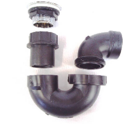 Black/Chrome Tub Drain Kit