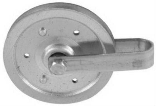 National Hardware® N280-537 Galvanized Pulley with Fork, 4"