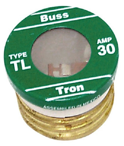 Cooper Bussmann TL-30PK4 Type TL Plug Fuse, 30 Amp, 125 Volts, 4-Pack