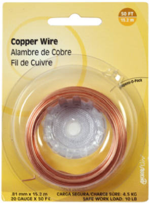 Hillman Fasteners 123109 Copper Wire 25', 18 Gauge