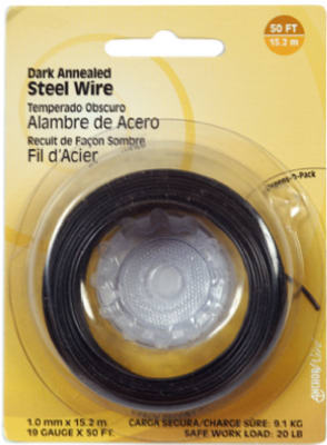 Hillman Fasteners 123122 Dark Anneal Wire 100', 24 Gauge