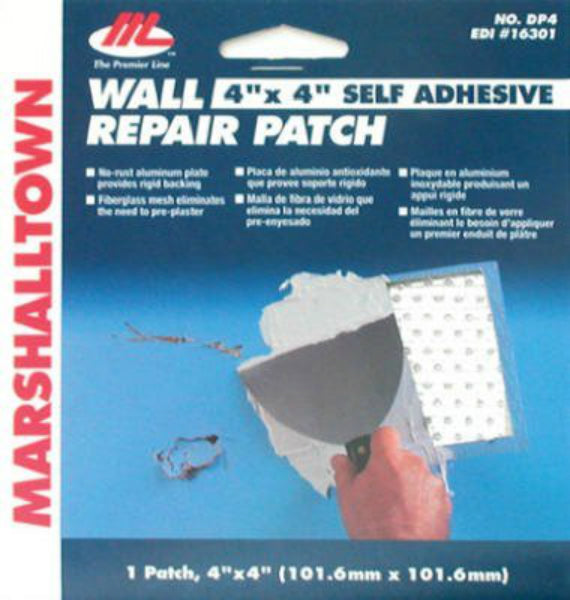 Marshalltown® 16301 Drywall Repair Patch Kit, 4" x 4"