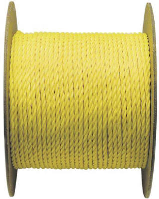 Wellington 15019 Polypropylene Rope, 3/8" x 600', Yellow
