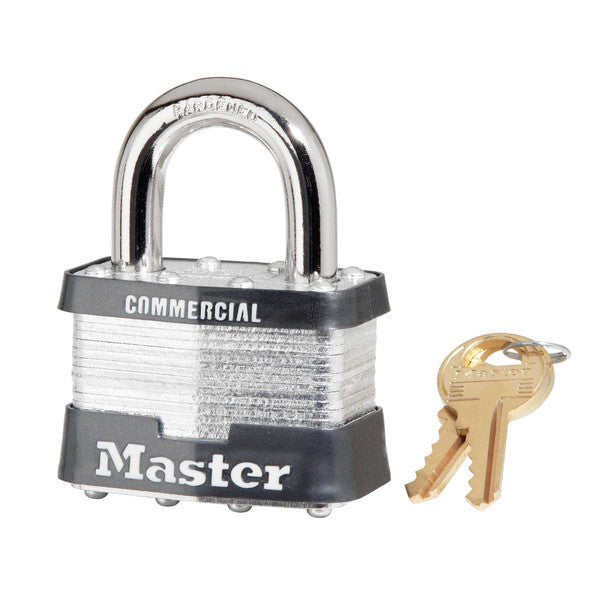 Master Lock 5KA Keyed Alike Laminated Padlock with 1" Long Shakle, 2" Wide