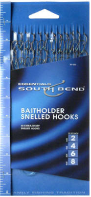 South Bend BH-48A Baitholder Snelled Bronze Hooks, Assorted Size, 48-Pack