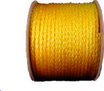 Wellington 10841 Monofilament Polypropylene Rope, 3/8" x 500', Yellow