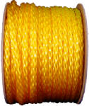 Wellington 10859 Monofilament Polypropylene Rope, 1/2" x 250', Yellow