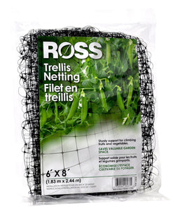 Ross® 16037 Garden Trellis Netting, Square Aperture, 6' x 8'