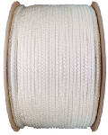 Wellington 10146 Solid Braided Nylon Cord, 5/16" x 175', White