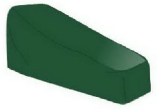 Four Seasons Courtyard 63011 Patio Chaise Cover, PVC, Green