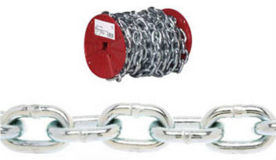 Campbell® 0722127 Proof Coil Chain, Zinc Plated, 65'