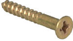 Hillman 385654 Phillips Brass Wood Screw, #6 x 1/2", 100 Pack