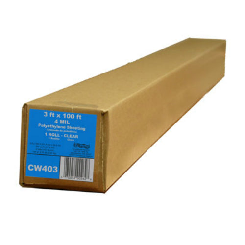 Film-Gard® 625885 Polyethylene Construction Sheeting, #CW403, 3' x 100', Clear