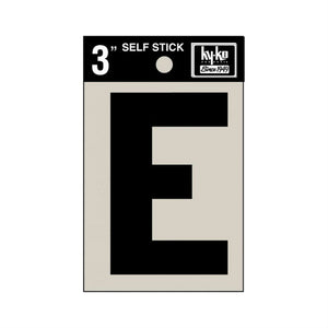 Hy-Ko 30415 Self-Stick Vinyl Die-Cut Letter E Sign, 3", Black