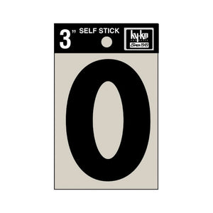 Hy-Ko 30425 Self-Stick Vinyl Die-Cut Letter O Sign, 3", Black