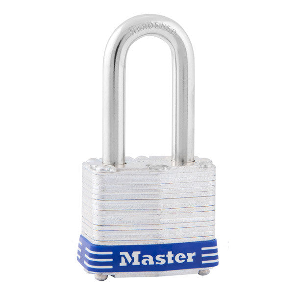 Master Lock 3DLF Laminated Steel Padlock with 1-1/2" Long Shackle, 1-9/16" Wide