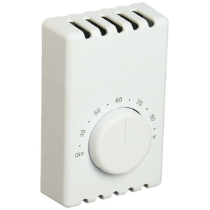 Cadet 08301 Double Pole Line Voltage Thermostat, 120 volt, White