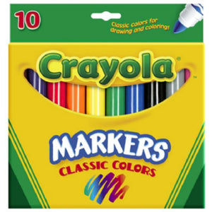 Crayola 58-7722 Broad Tip Coloring Marker, 10 Count