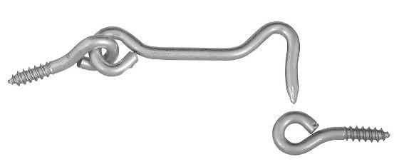 National Hardware® N117-952 Steel Hook & Eye, 2-1/2", Zinc Plated 2-Pack