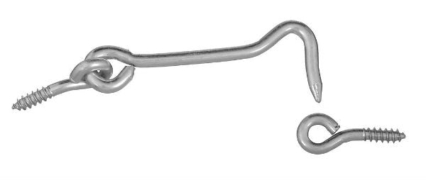 National Hardware® N117-994 Steel Hook & Eye, 3", Zinc Plated, 2-Pack