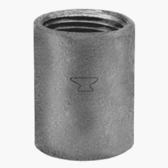 Anvil® 8700158200 Black Pipe Coupling, 1-1/4", Wrot Steel