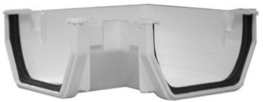 Genova RW103 Vinyl Self-Supporting Gutter Corner, White