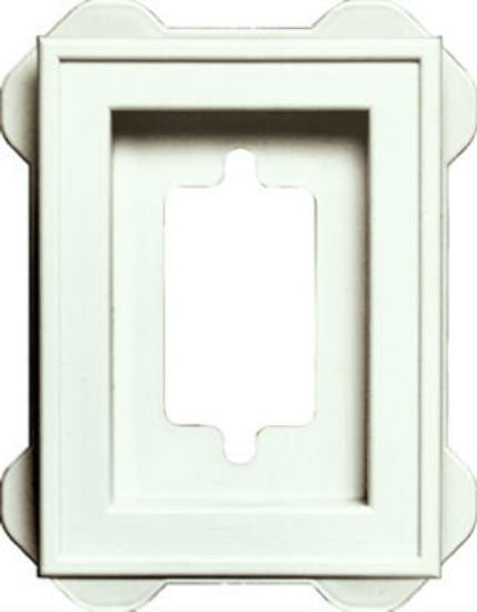 Builders Edge® 130130002123 Recessed Mini Mounting Block, White