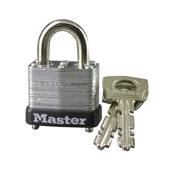Master Lock 10D Warded Steel Laminated Padlock, 1"