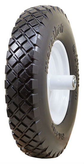 Marathon 00047 Flat Free Wheelbarrow Tire on Wheel, Knobby Tread, 4.80/4.00-8"