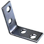 National N113-134 Corner Braces with Screws, 1-1/2"x5/8", Zinc Plated, 4-Pack