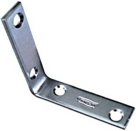National Hardware® N113-233 Corner Braces, 2-1/2" x 5/8", Zinc Plated, 4-Pack