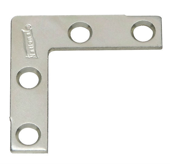 National Hardware® N113-795 Flat Corner Iron, 1.5"x3/8", Zinc 4-Pack